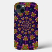 Royal Lila and Gold Kaleidoscope Pattern Case-Mate iPhone Hülle (Rückseite)