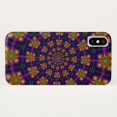 Royal Lila and Gold Kaleidoscope Pattern Case-Mate iPhone Hülle (Rückseite (Horizontal))
