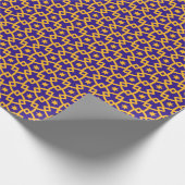 Royal Lila and Gold Link Pattern Geschenkpapier (Ecke)