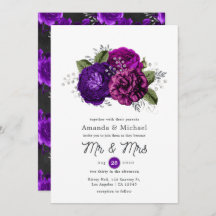 Royal Lila and Silver Floral Wedding