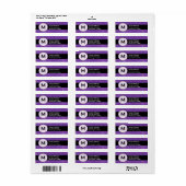 Royal Lila Black Wedding Monogram M300 (Vorne)