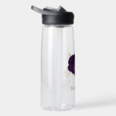 Royal-lila-Blumen goldene Blätter Trinkflasche (Rechts)