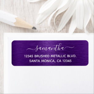Royal Lila Brushed Metallic Elegantenname