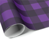 Royal Lila Buffalo Kariertes Geschenkpapier (Rolleneckpunkt)