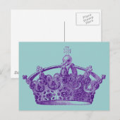Royal Lila Crown Postkarte (Vorne/Hinten)