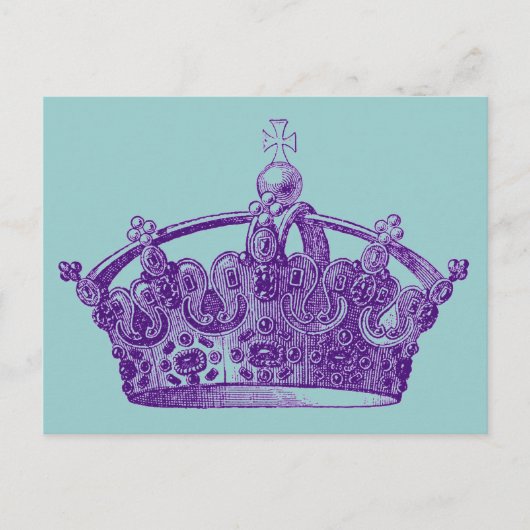 Royal Lila Crown Postkarte (Vorderseite)