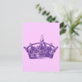 Royal Lila Crown Postkarte (Stehend Vorderseite)