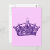 Royal Lila Crown Postkarte (Vorne/Hinten)