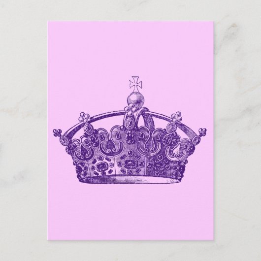 Royal Lila Crown Postkarte (Vorderseite)
