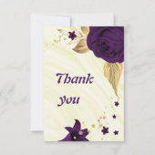 Royal lila dankeskarte (Vorderseite)