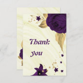 Royal lila dankeskarte (Vorne/Hinten)