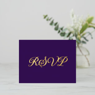 Royal Lila Elegant Co-Starring Foil RSVP Card Folien Feiertagspostkarte