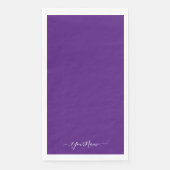 Royal lila - elegante Schrift Serviette (Vorderseite)