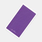 Royal lila - elegante Schrift Serviette (Ecke)