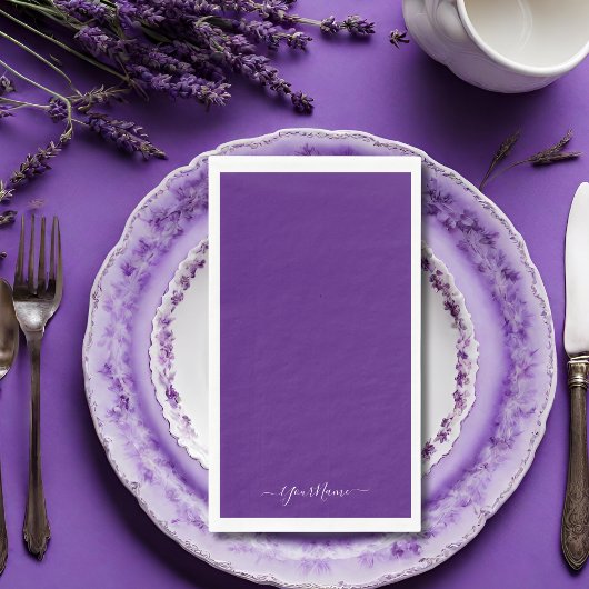 Royal lila - elegante Schrift Serviette