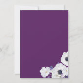 Royal Lila Floral Gold Rahmen Wedding Einladung (Rückseite)