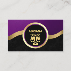 Royal Lila Gold Anwalt Visitenkarte