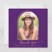 Royal Lila Gold Arch Foto Abschluss Vielen Dank (Vorderseite)