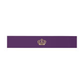 Royal Lila Gold Crown Einladungsbanderole (Flach)