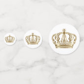 Royal Lila Gold Crown Konfetti (Rückseiten)