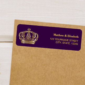 Royal Lila Gold Crown Wedding