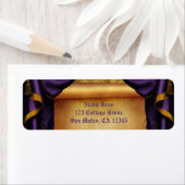 Royal Lila & Gold Drapes Scroll Wedding Party (Insitu)