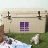 Royal Lila Gold Floral Wedding Guest Address Aufkleber (Kühler)