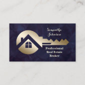 Royal Lila Gold Key Real Anwesen Business Card Visitenkarte (Vorderseite)