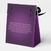 Royal Lila Gold String Lights Hochzeit Vielen Dank Geschenkschachtel (Rückseite)