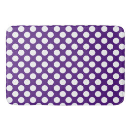 Royal Lila: Grosses Polka Dot Pattern Badematte
