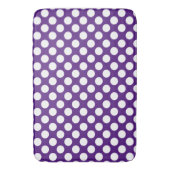 Royal Lila: Grosses Polka Dot Pattern Badematte (Vorderseite Vertikal)
