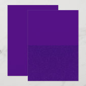 Royal Lila Halb-Glitzer-Flat Save the Date-Card Date (Vorne/Hinten)