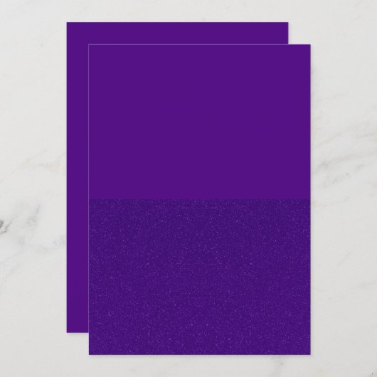 Royal Lila Halb-Glitzer-Flat Save the Date-Card Save The Date (Vorne/Hinten)
