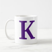Royal lila Initial Letter/Monogram Coffee Tasse (Links)