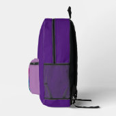 Royal Lila & Lavendel Template Skriptname Text Bedruckter Rucksack (Rechts)