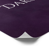 Royal Lila Lilie Light | Begrüßung Poster (Ecke)