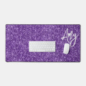 Royal Lila Luxury Glitzer Schreibtischunterlage (Tastatur & Maus)