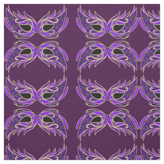 Royal lila Maskenmasken Stoff (Muster)