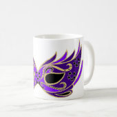 Royal lila Maskerbe Kaffeetasse (VorderseiteRechts)