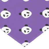 Royal Lila - Minimalistisch Panda Pattern Kurzer Tischläufer (Ecke)