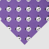 Royal Lila - Minimalistisch Panda Pattern Seidenpapier (Detail)