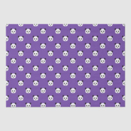 Royal Lila - Minimalistisch Panda Pattern Seidenpapier