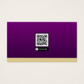 Royal Lila mit Gold Accent Magnet Business Card (Rückseite)