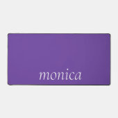 Royal Lila Modern Name | Trendy Minimalistisch Schreibtischunterlage (Vorderseite)