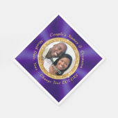 Royal Lila, Personalisiert, Napkins mit Foto Serviette (Ecke)