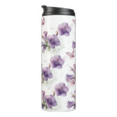 Royal Lila Petunia Tumbler Thermosbecher (Nach rechts gedreht)