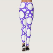 Royal Lila Polka Dot Leggings (Rückseite)