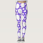 Royal Lila Polka Dot Leggings (Vorderseite)
