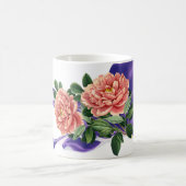 Royal Lila Ribbon & Floral Gastgeschenk Hochzeit T Kaffeetasse (Mittel)