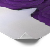 Royal Lila Rose 9 Tabelle Hochzeitskarte Poster (Ecke)